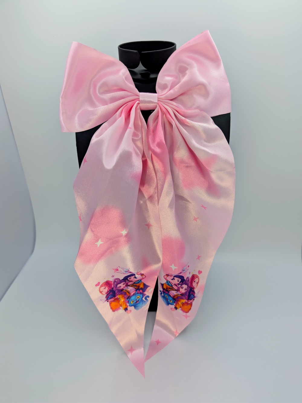 Large Light Pink K Pop Demon Hunters Silky Style Hairbow